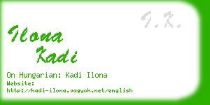 ilona kadi business card